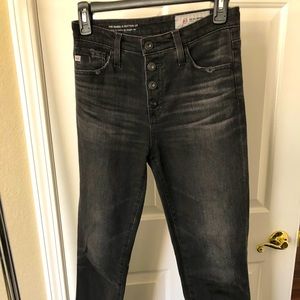 AG Gray Isabelle Button Up Jeans